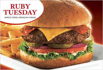 ruby_tuesday Ατομικό γεύμα στα RUBY TUESDAY με μόλις 11,50€