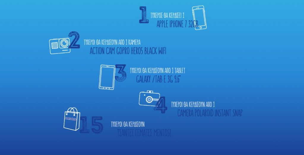 Διαγωνισμός Mentos με πλούσια δώρα σε 25 τυχερούς