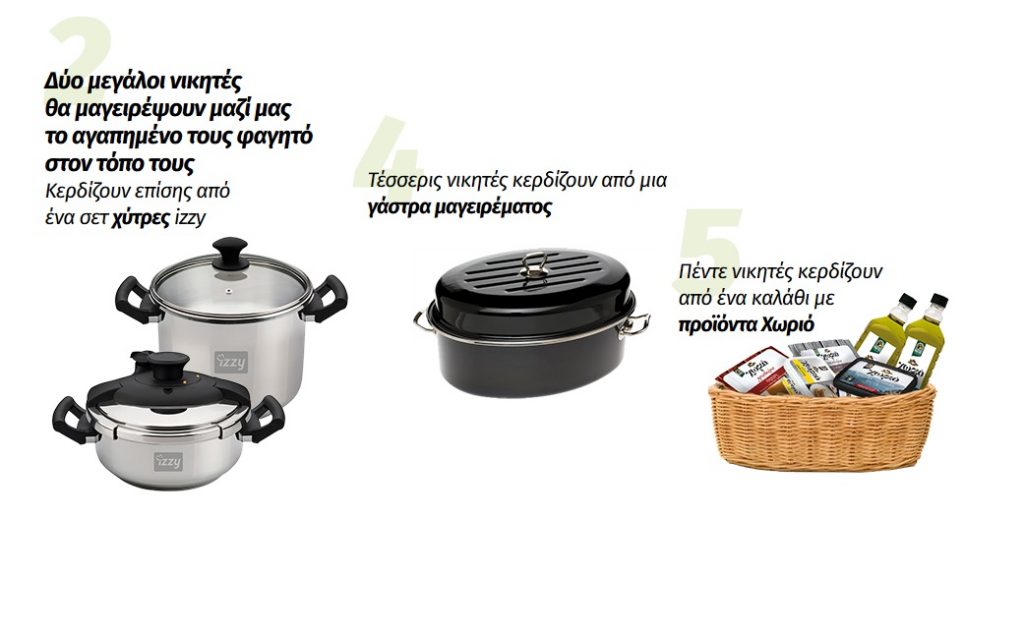 Διαγωνισμός Χωριό με δώρο σκεύη μαγειρικής και καλάθια με προϊόντα