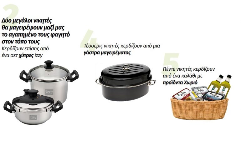 Διαγωνισμός Χωριό με δώρο σκεύη μαγειρικής και καλάθια με προϊόντα