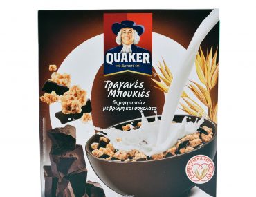 Mpoukies Dimitriakon Crunchy 375gr Me Vromi Sokolata Quaker Traganes Mpoukies