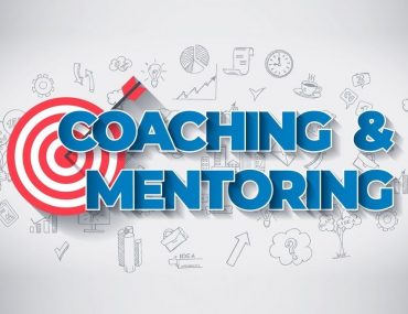 Coaching And Mentoring Creative Business Concept. Web Design Template.